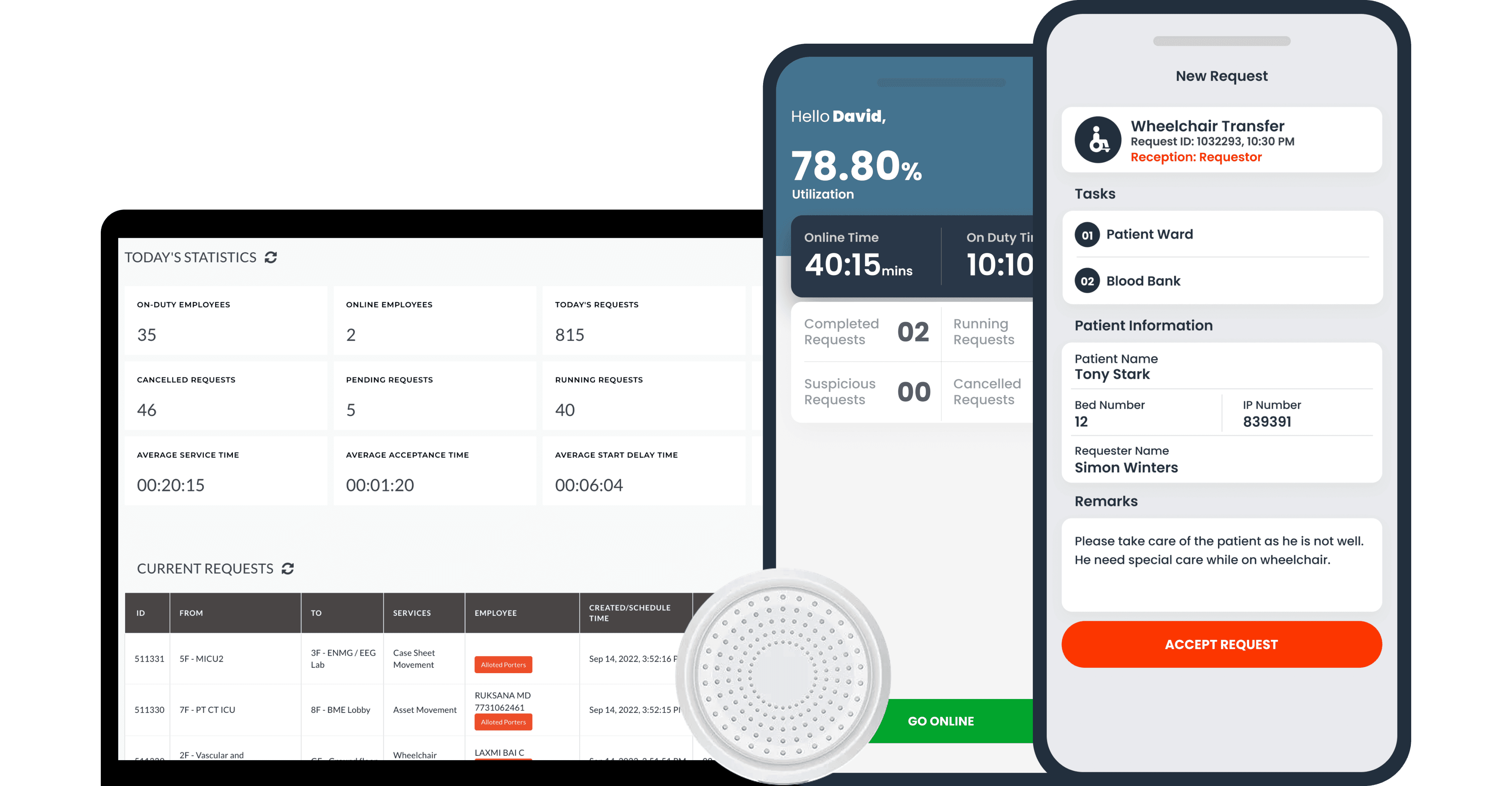 goporter patient transport software